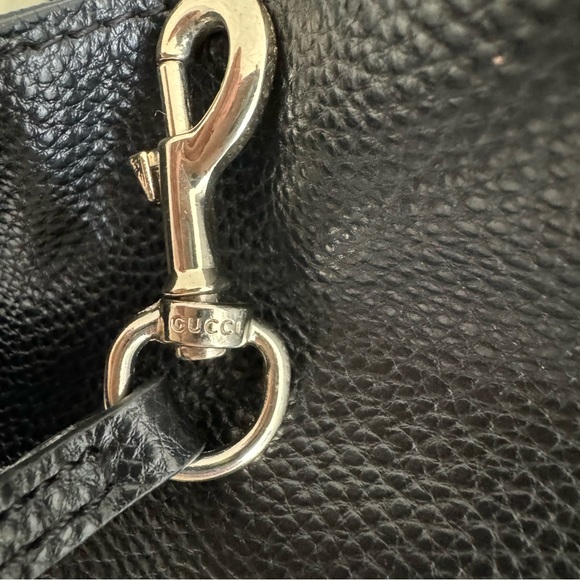 GUCCI Soho Large Black Pebbled Leather Tote Bag Shoulder Bag Women’s - Picture 15 of 17
